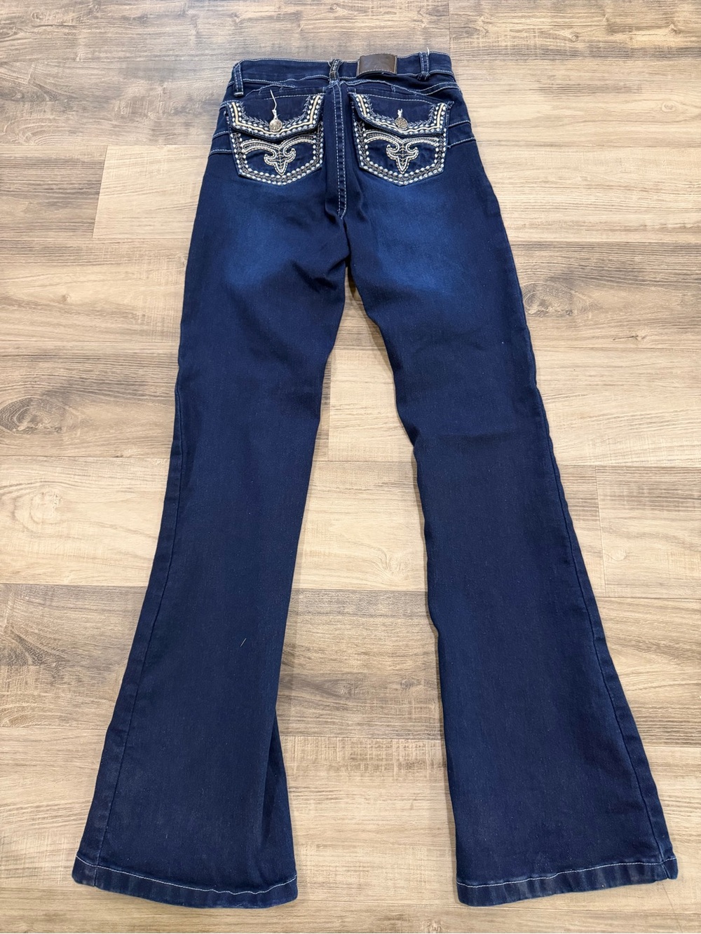 ARIAT Dark Blue Embellished Flare Jeans